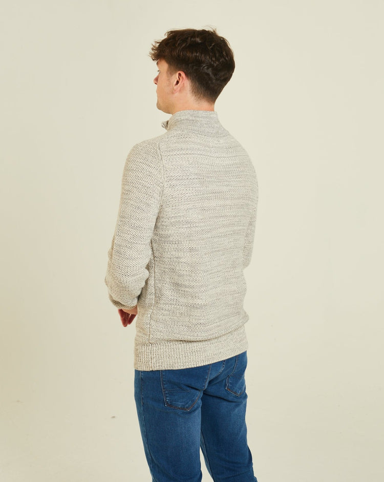 Alfie Half Zip Oatmeal Mel