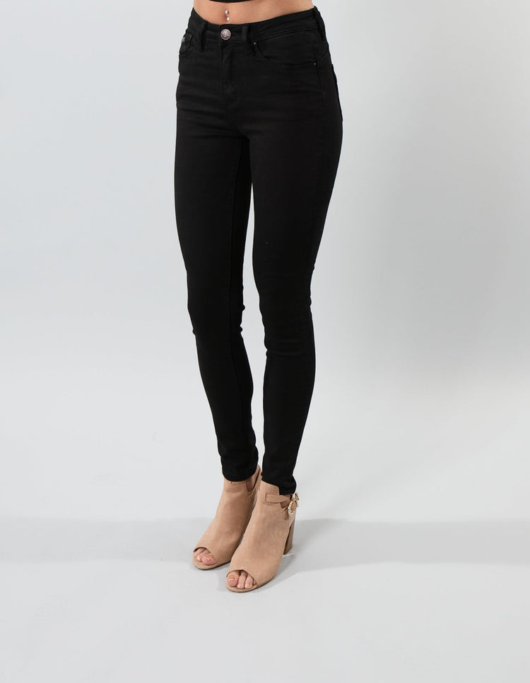 Reed High Waist Skinny Black