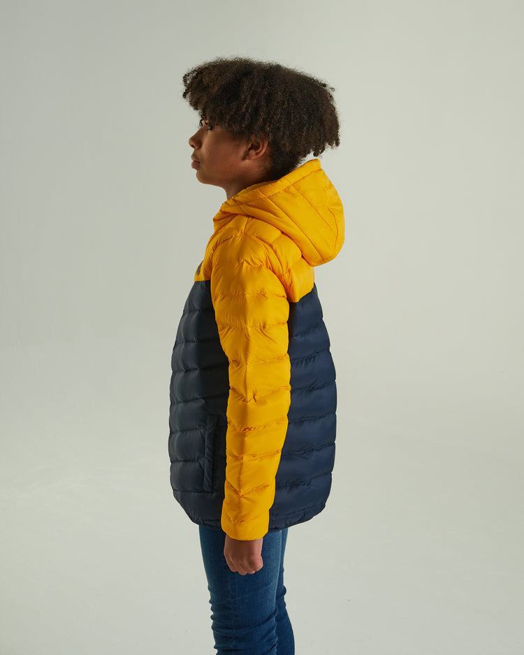 Ajay Puffer Jacket Navy/Yellow