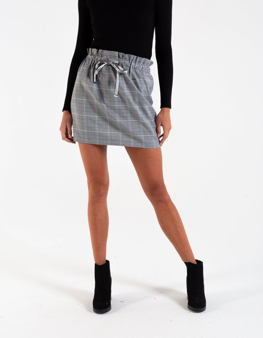 Deanna Skirt Grey Check