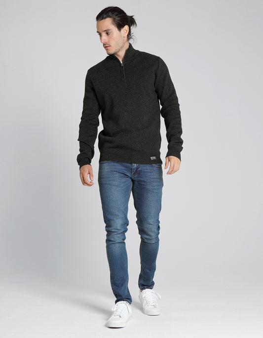 Jason Half Zip Black