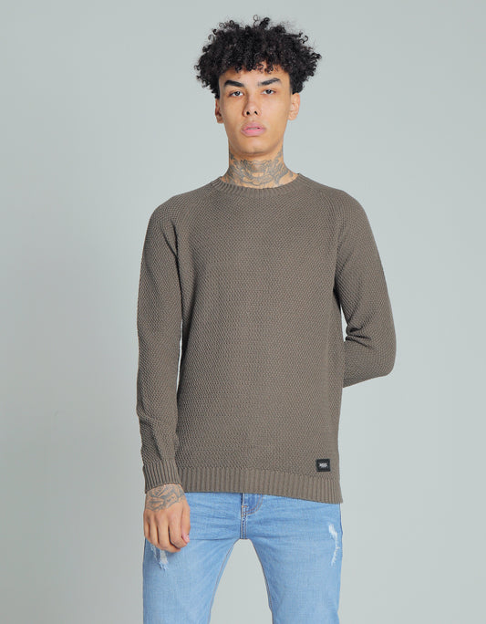 STEFAN KNIT OLIVE NIGHT MEL.